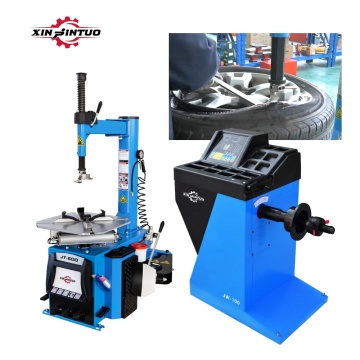 Xinjintuo 110V Heavy Duty Mobile Wheel Balancer Kit with Swing Arm Tire Changer