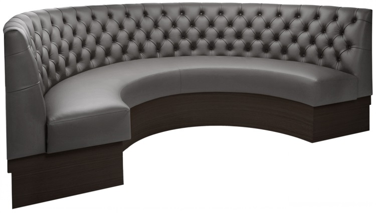 Costomized Leather Fabric Ushape Round Restaurant Booth Sofa