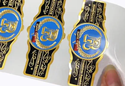 Custom Stamped Waterproof Vinyl Cigar Labels