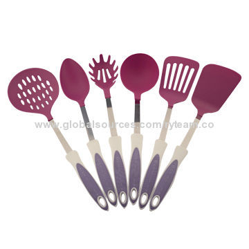 6-piece Nylon Kitchen Utensils/Tools, FDA and LFGB Marks, Various Colors Available