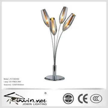 Glass Tulip Table Lighting Chrome Finished