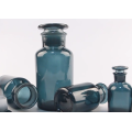 125ml Blue Glass Reagent Bottle With Glass Stopper