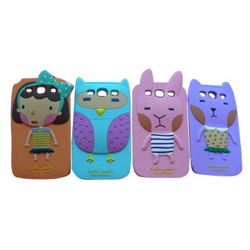 Cartoon Mobile Phone Case, Made of Silicone