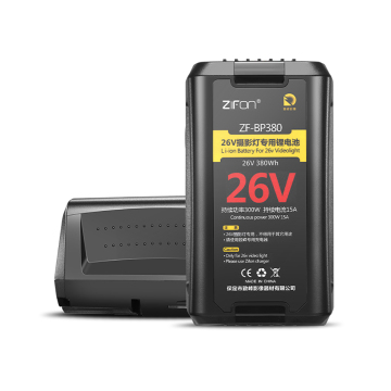 V Mount Lithium Ion Battery 26V 380WH for Photography Lights - Fireproof and Drop Resistant