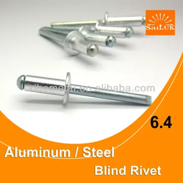 Aluminum steel pop rivets sizes 6.4/open type blind rivets