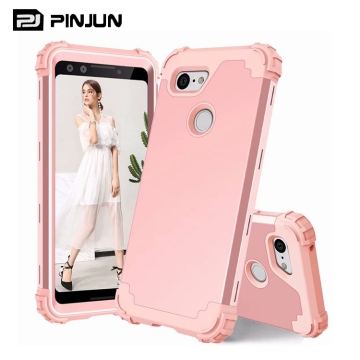 3-σε-1 PC Silicone Heavy Duty Hybrid Sturdy Armor Drockproof προστατευτική θήκη για το Google Pixel 3/3A/XL/4/5A/6/7 Pro