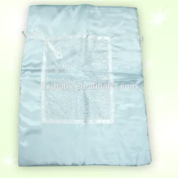 Handmade 100% polyester satin lace baby blanket