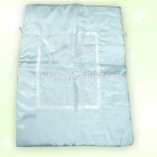 Handmade 100% polyester satin lace baby blanket