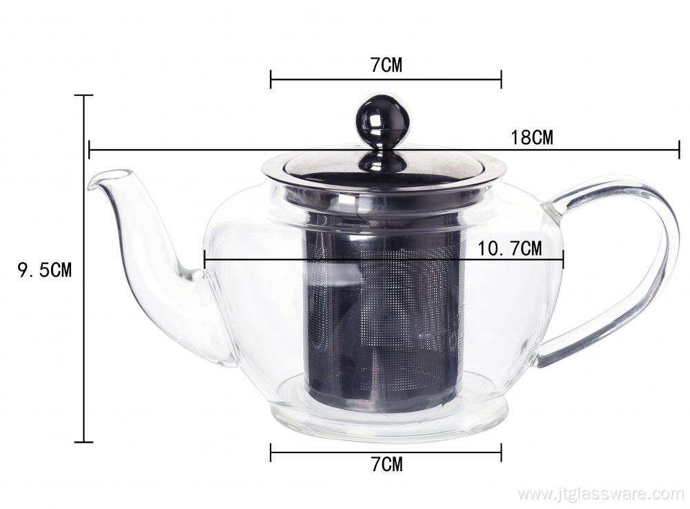 glass teapot with infuser for the glass stove