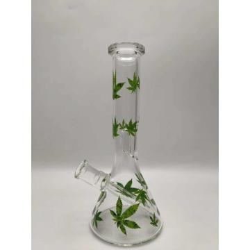 Cheap Green Leaves Glass Beaker Bongs