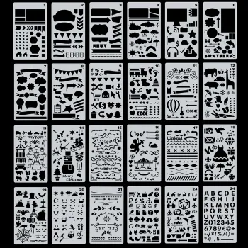 Wholesale Custom 0.25mm Plastic PET Journal Stencil for Drawing