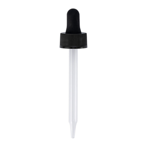 Ribbed Skirt Screw Cap Glass Tube Oil Dropper