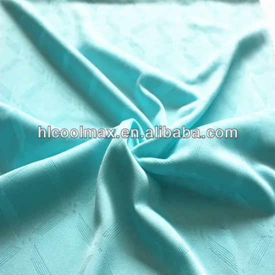 50%coolmax 50%polyester moisture wicking jacquard knitted mesh fabric for sportwear