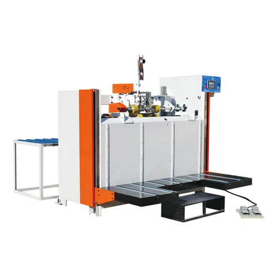 YONGLI Semi-Auto Folder Gluer Stitcher Carton Box Machine