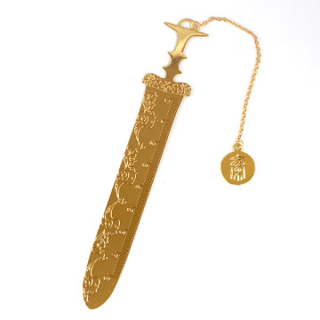 Custom Metal Sword Bookmark with Tassel