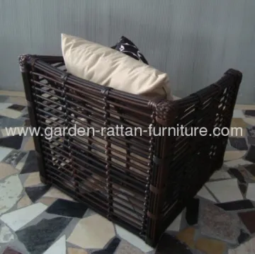 2013 Outdoor 12mm Big Round Wicker Garden Furniture Patio Sofa Set 