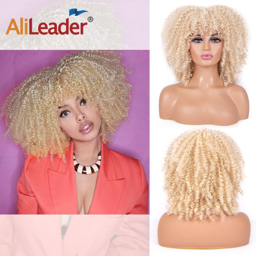 Synthetic Hair Short Kinky Curly Afro Wig For Black Women Manufactory