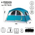 6 Person Waterproof Windproof Easy Setup Cabin Tent