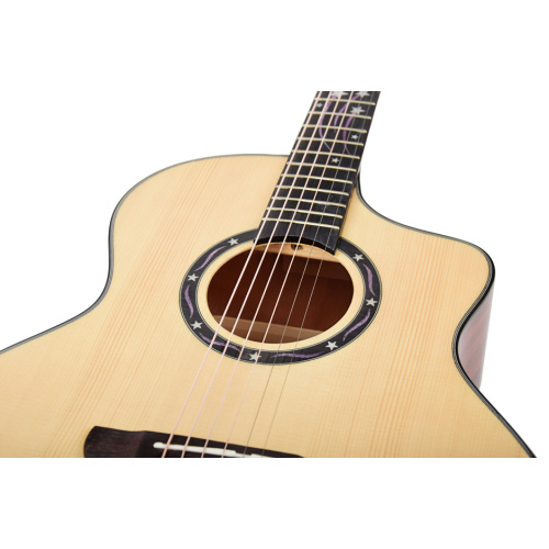 Acoustic Guitar Handmade solid top acoustic electric guitar Factory