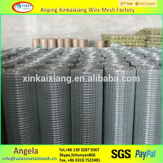 4*4 galvanized welded wire mesh / 3*3 stainless steel wire mesh made in China