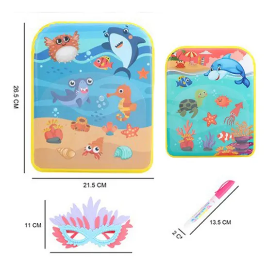 Color-Changing Water Bath Painting Book and Other Creative Learning Toys for Baby Sea Animals