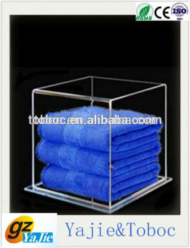 2014 beautiful style acrylic towel display box