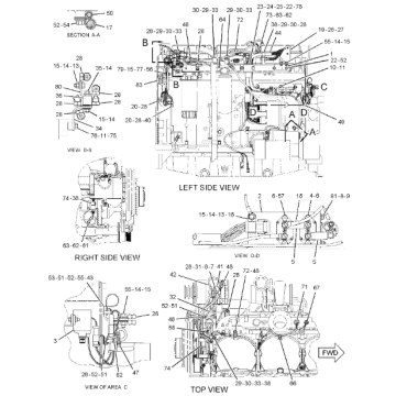 R1600G wire harness 227-6786/2276786