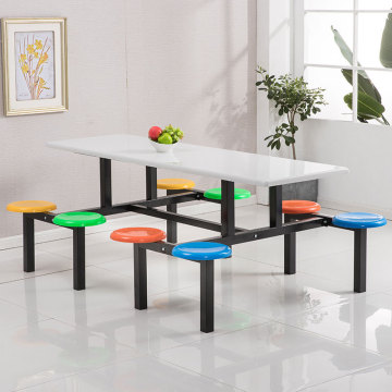 FRP Stainless Steel Fast Food Table for School Staff Dining Room