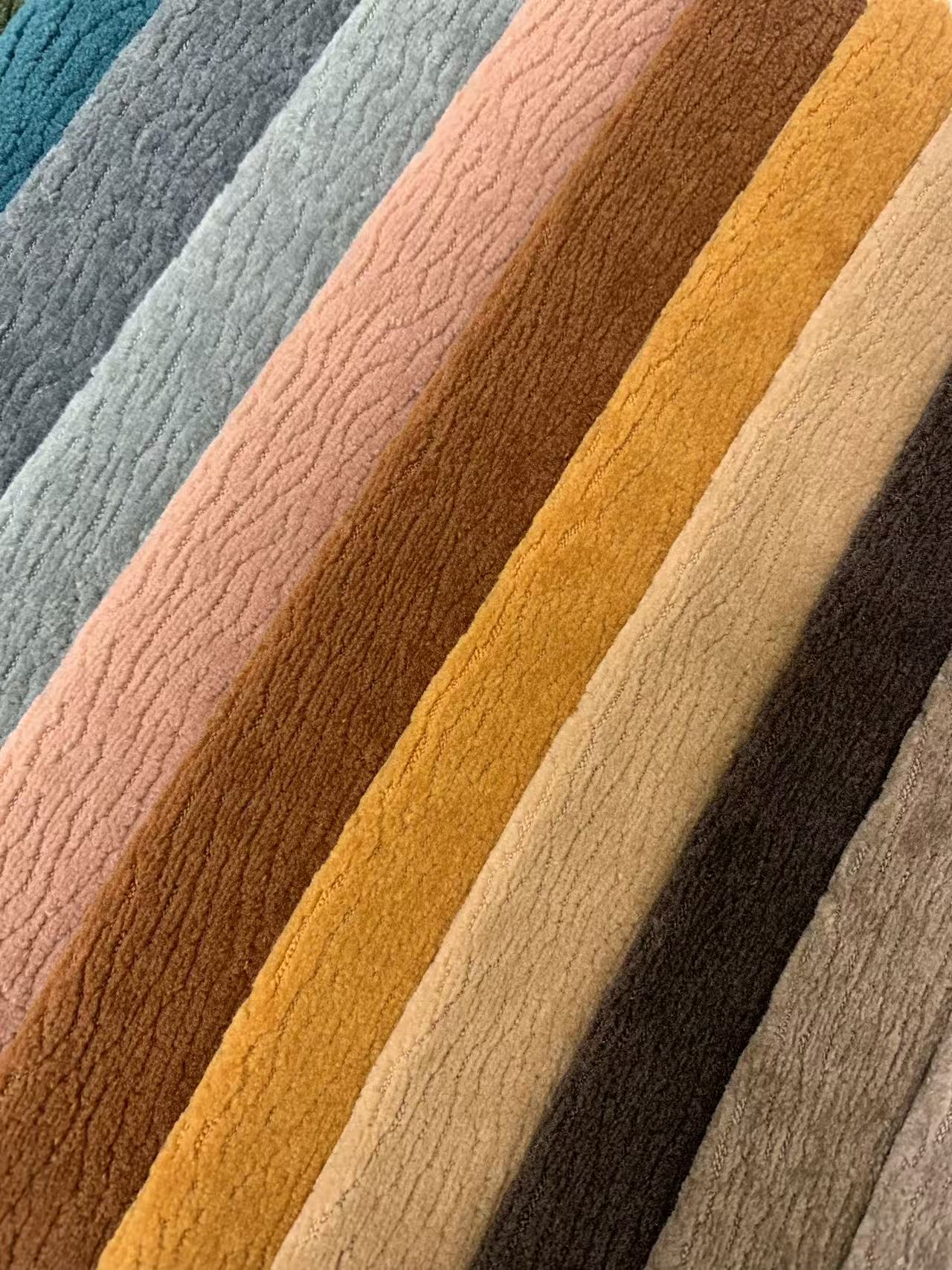 Elegant Wavy Velvet Fabric For Upholstery
