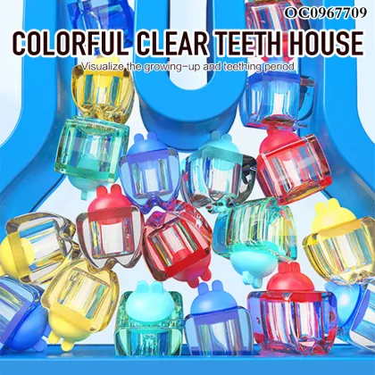 Newborn Baby Supplies Teeth Storage Plastic Box with Stickers