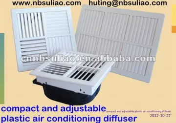 compact and adjustable plastic air conditioning diffuser
