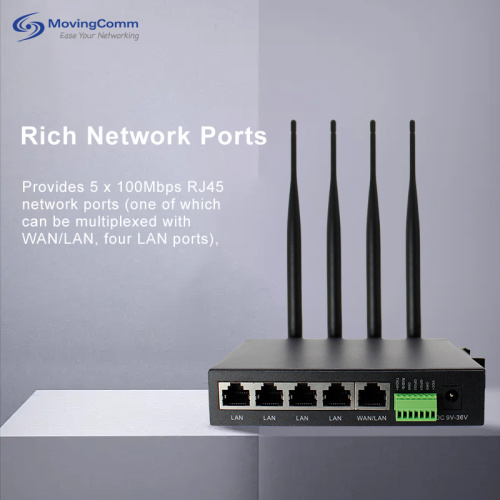 5ポートOpenline VPN Industrial GSM Internet Router