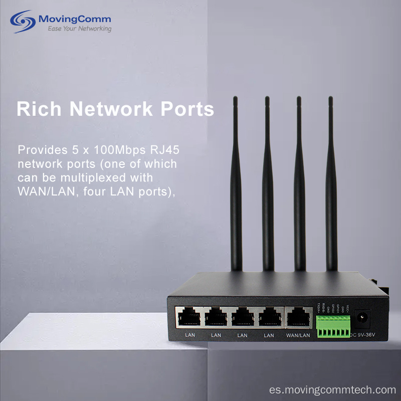 5 puertos Openline VPN INDUSTRIAL GSM ENTERNET DE INTERNET