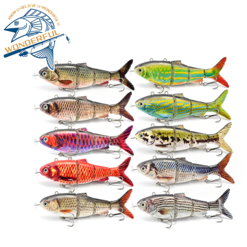 Hot Sale 42g 130mm Multi-Jointed Swimming Luminous Electronic Fishing Lure