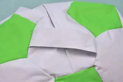 Sillón puff de tela