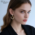 Versatile Daily and Vacation Style Hollow Earrings