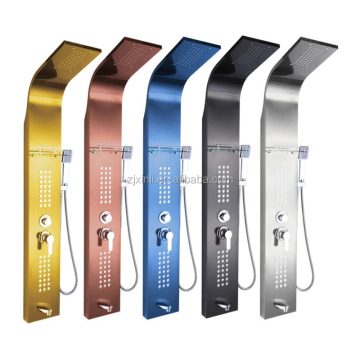 X11608 5 Functions SUS304 Glass Shelf Rainfall Shower Panel