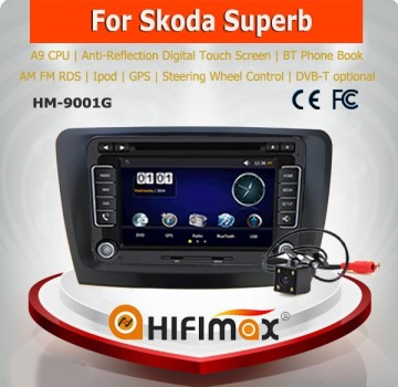HIFIMAX skoda superb car dvd navigation /skoda superb dvd player/skoda superb gps with A9 fast CPU