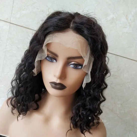 Curly  Private Label Wigs African 200% Density  Short Cut Wigs Store Display
