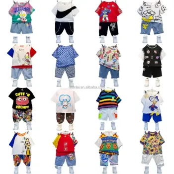 Wholesale Boys Summer Suit: Short-Sleeved Lapel Polo Shirt and Shorts