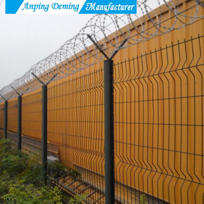 v curves wire mesh fence panels