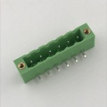 spring contact with flange pluggable terminal block