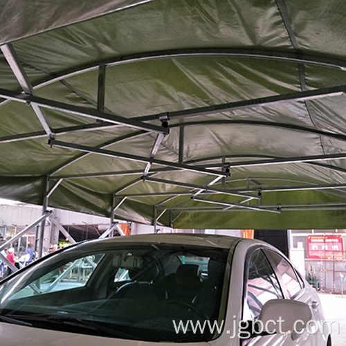 Mobile garage tent customized