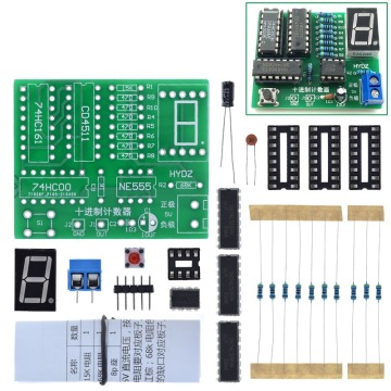 DIY Kit: Two-Digit Decimal Counter CD4518 for Electronic Projects and Training