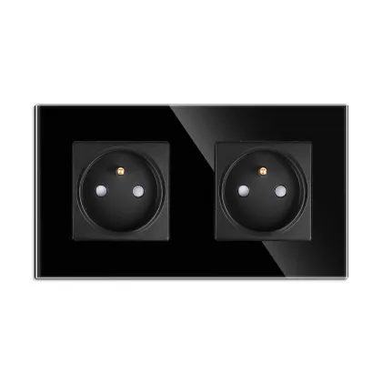 Bingpelec 16A Thick Glass Power Socket with Bticino Logo - CE & ROHS Certified