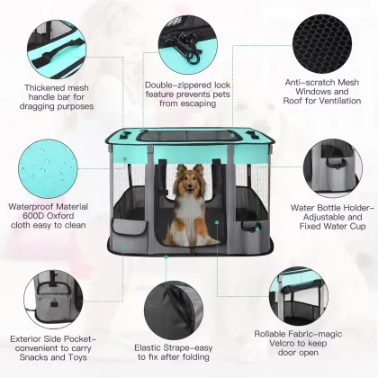 Wholesale Custom Logo Foldable Water-Resistant Dog Cat Tent Playpens