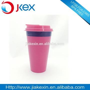 Wholesale cheap double wall plstic PP mug