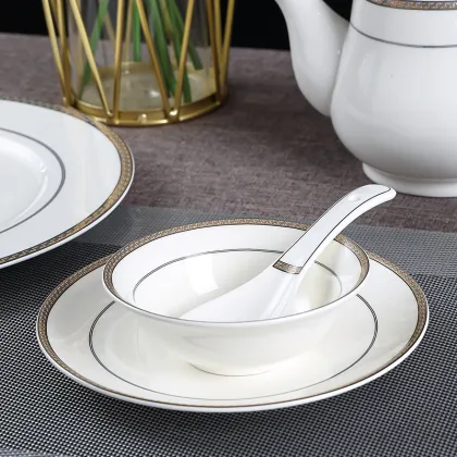 Phnom Penh Decorative Bone Porcelain Tableware for Hotels and Restaurants