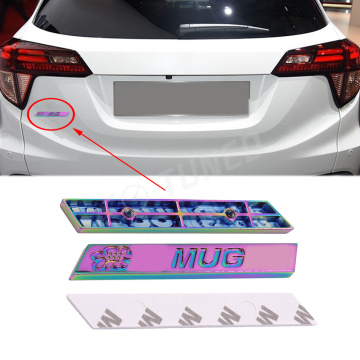 Custom JDM Racing Neo Chrome Badge ตราสัญลักษณ์ตราสัญลักษณ์สำหรับด้านหน้าและด้านหลัง