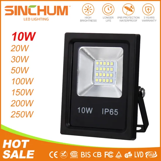 10w smd long lifespan hot selling die-cast aluminum outdoor landscape slim led flood light supplier
